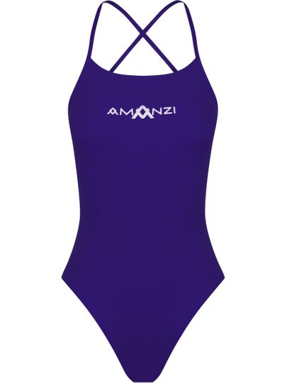 AMANZI Blueberry Tie Back One Piece