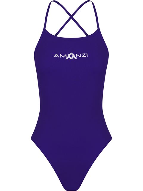 AMANZI Blueberry Tie Back One Piece