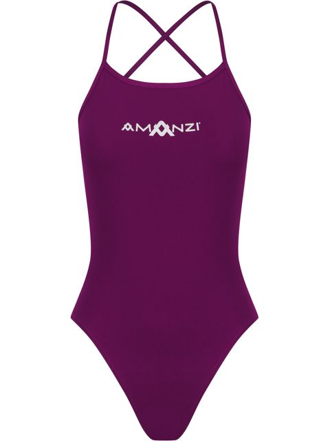 AMANZI Bordeaux Tie Back One Piece