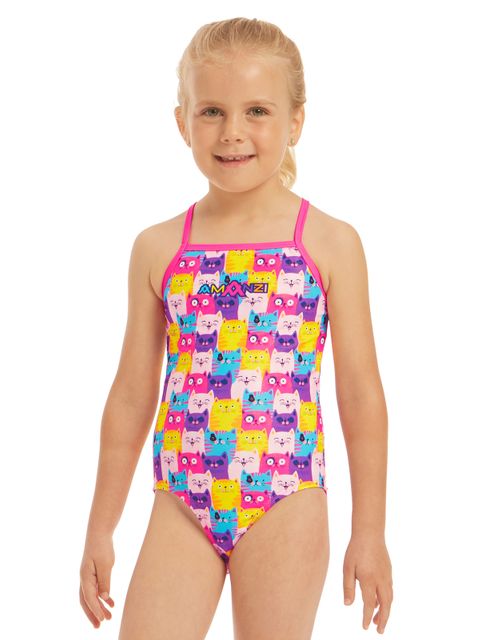 AMANZI Cool Catz Toddler Girls One Piece
