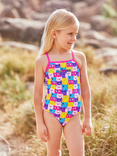 AMANZI Cool Catz Toddler Girls One Piece