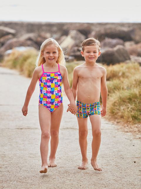 AMANZI Cool Catz Toddler Girls One Piece