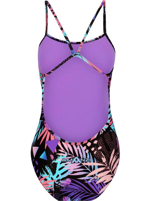 【THE MOZZ】[Premium] Time Twist Collar One Piece TYR Women's Expression Durafast Elite Square Neck Controlfit