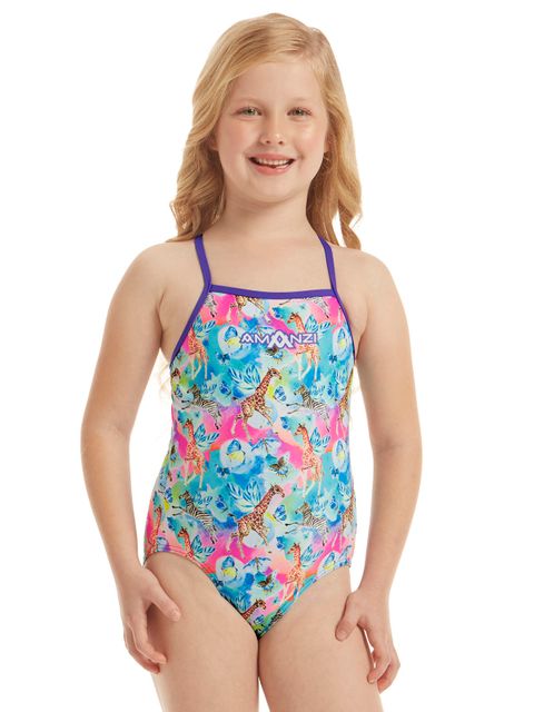 AMANZI Toddler Girls Enchanted Safari One Piece