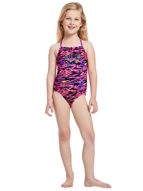 AMANZI Toddler Girls Girl Power One Piece