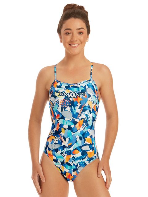 AMANZI Womens Coral Camo One Piece