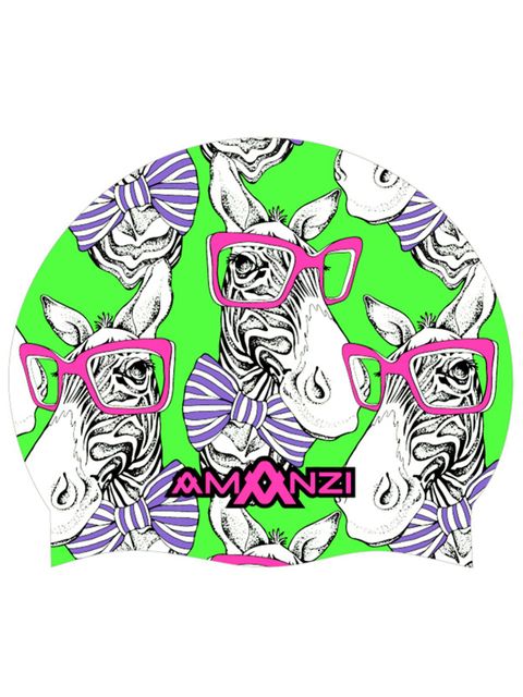 AMANZI Zany Zebra Swim Cap
