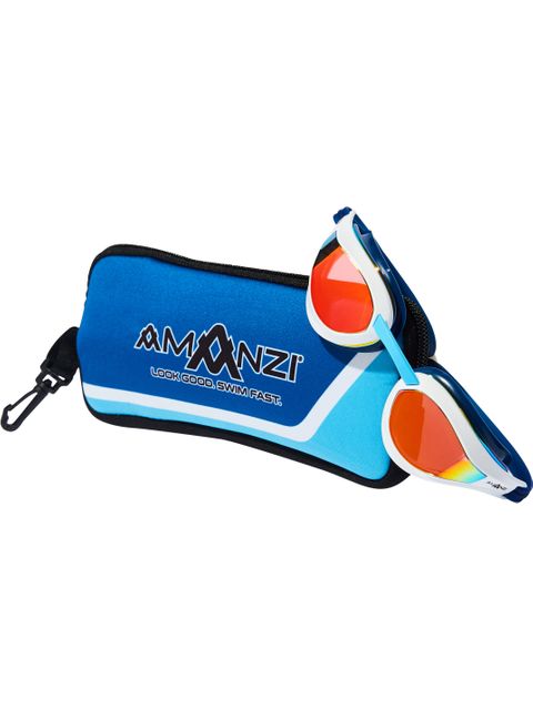 AMANZI Dominate Sunset Mirror Goggles - White/Indigo