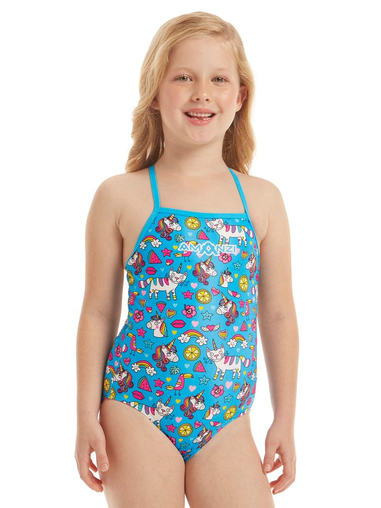 AMANZI Toddler Girls Meowgical One Piece