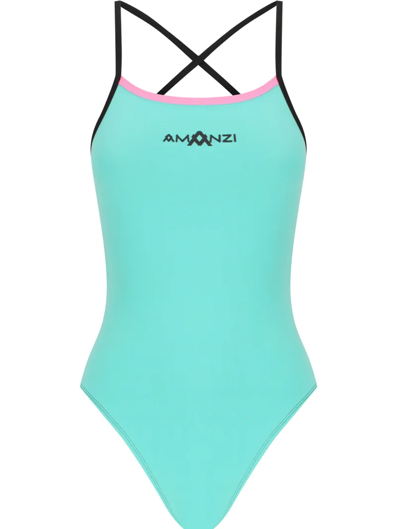 AMANZI Tie Back One Piece - Cotton Candy | AMANZI Swimwear